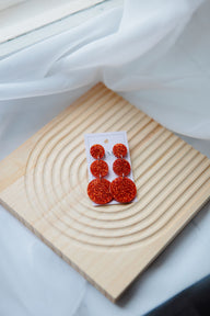 Triple glitter earrings