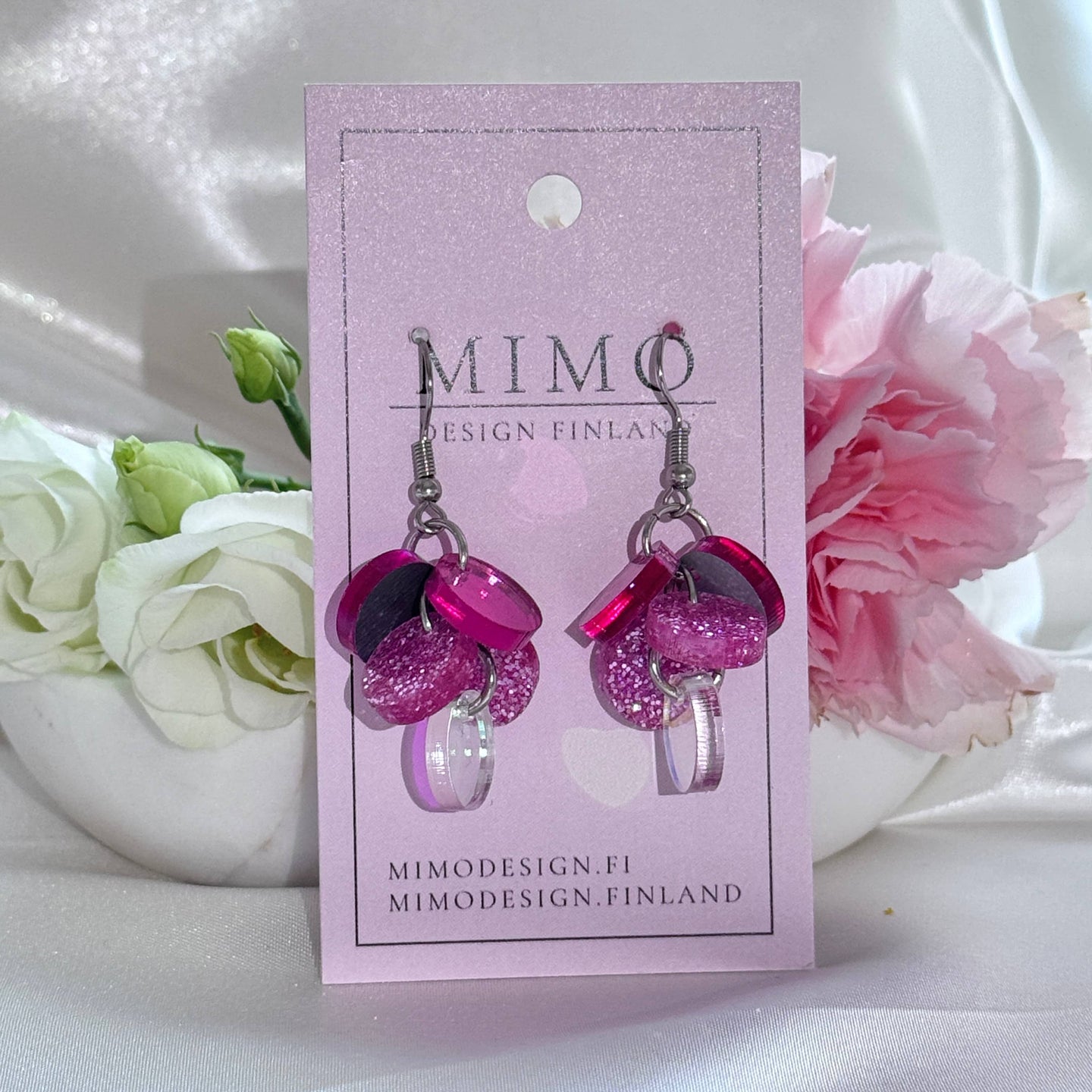 Peiliakryylikorvakoru. pinkki hipsukka.